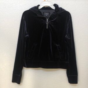 Abercrombie & Fitch Black Velvet Hoodie